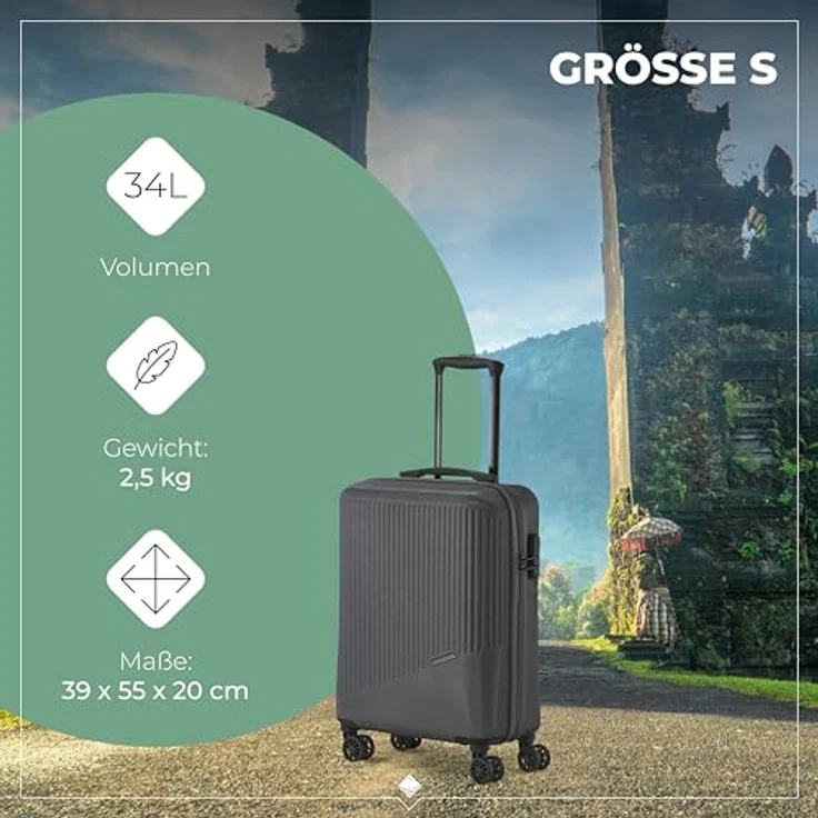Travelite Bali 4w L/M/S Anthrazit Koffer-Set 3-teilig – Bild 3