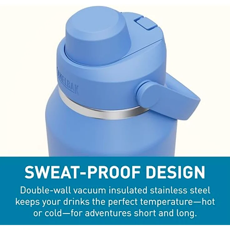 CamelBak Thrive Chug Trinkflasche, isolierter Edelstahl, 1,2 l, auslaufsicher, himmelblau – Bild 5