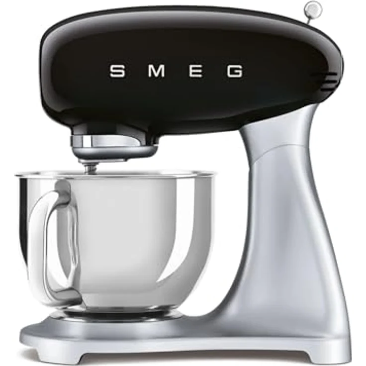 Smeg SMF04BLEU, Küchenmaschine 800 Watt mit 4,8 L Edelstahlschüssel, schwarz, Retro-Design – Bild 1