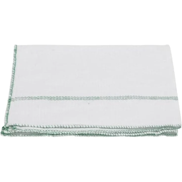 vidaXL Bodentücher 5 STK., Scheuerlappen Weiß mit Grünen Gestreift, Scheuertuch Hervorragende Saugfähigkeit, Putzlappen Wischtücher, 50x60cm – Bild 4
