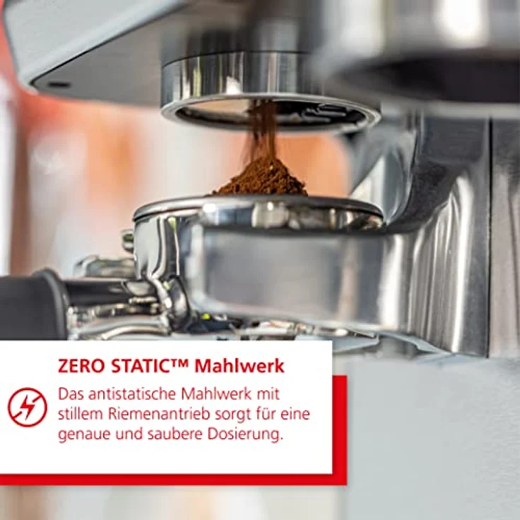Solis Grind & Infuse Perfetta 1019 Edelstahl Siebträgermaschine - Kaffeemaschine mit Mahlwerk - Integrierte Zero Static Kaffeemühle - Espressomaschine mit Dampf- und Heißwasserfunktion – Bild 5