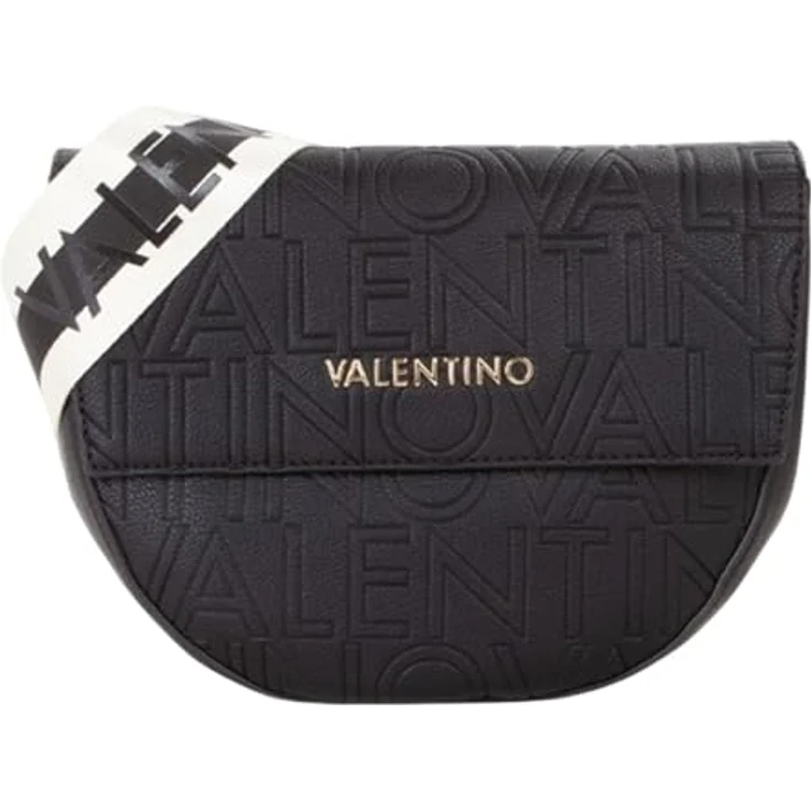 "VALENTINO BAGS Umhängetasche Pansy - Allover-Logodruck, geräumiges Hauptfach, abnehmbarer Schultergurt - 24 cm, schwarz" – Bild 2