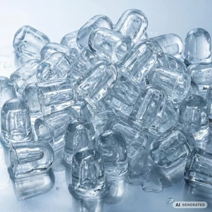 GastroHero Elektrischer Eiswürfelbereiter 50 kg, Hohlkegel-Eiswürfelmaschine mit 3,2 L Wassertank, luftgekühlt, Edelstahl AISI 304 – Bild 2
