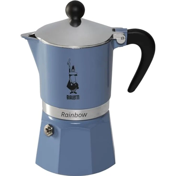 Bialetti RAINBOW 3TZ blau Primavera 2024, Espressokanne, Blau - Aluminium, 130 ml für drei Tassen – Bild 2