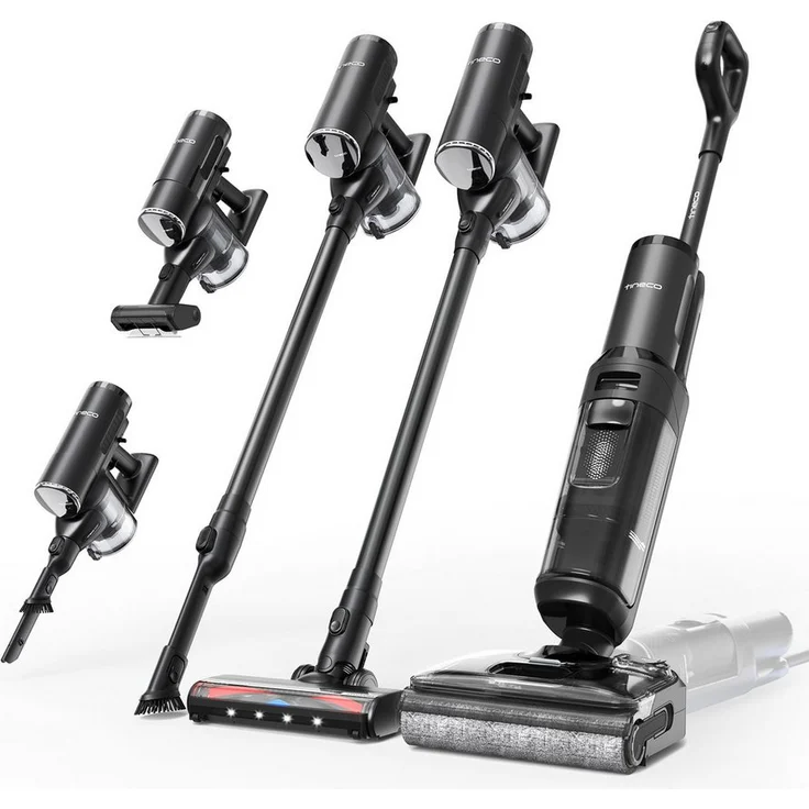 Tineco FLOOR ONE Switch S7 Stretch Premium, Nass-Trocken-Sauger mit 85° Heißluft-Trocknung, 250 W, für Tierhaare und Allergiker, geeignet für Teppich & Hartboden