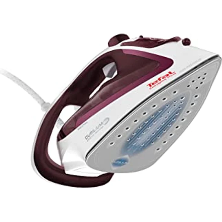 Tefal FV5716 Easygliss Plus Dampfbügeleisen | 190 g/Min. Dampfstoß | Vertikaldampf | XL Wassereinfüllöffnung | stabile Ablage | Durilium AirGlide Bügelsohle | Weiß/Bordeaux – Bild 2