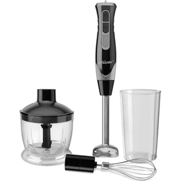 Feel Maestro MR-566 Stabmixer, 500W mit Turbo-Funktion, 900ml Behälter, Mix- und Schneebesenaufsatz, 2 Geschwindigkeitsstufen – Bild 1