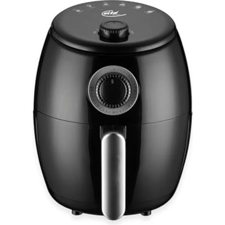 Elta AF-1000.1M Heißluftfritteuse, 1000 W, 2 Liter, ohne Fett, Timer 30 Min, Drehregler, Kunststoff, schwarz – Bild 2