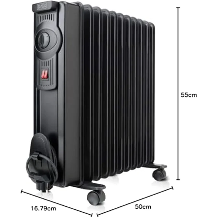 Black + Decker Ölheizung (11 Kammern) Black + Decker ES9350060B 2000W, Radiator – Bild 3