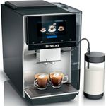 SIEMENS Kaffeevollautomat EQ700 classic TP715D47, Cold Brew, 5" TFT-Display, App, iaromaSelect, 10 Favoriten, automatisches Dampfreinigung, silber metallic