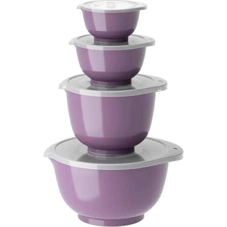 Rosti Margrethe Schüssel Set, 8-teilig mit 4 Rührschüsseln und 4 Deckel, Lavender – Bild 1