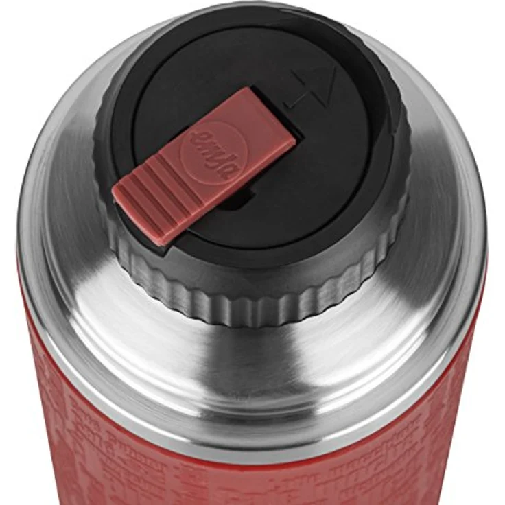 Emsa 515715 Senator Manschette Isolierflasche, Mobil genießen, 1 l, Safe Loc Verschluss, rot – Bild 4