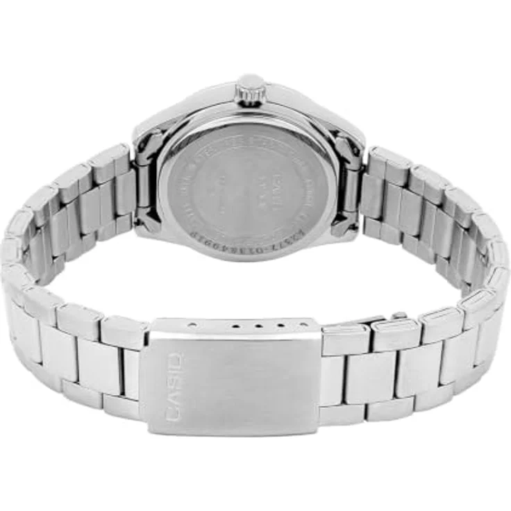 Casio Unisex Analog Quarz Armbanduhr Casio Collection, Edelstahlgehäuse mit grünem Zifferblatt, Datum und fünf bar Wasserdichtigkeit – Bild 3