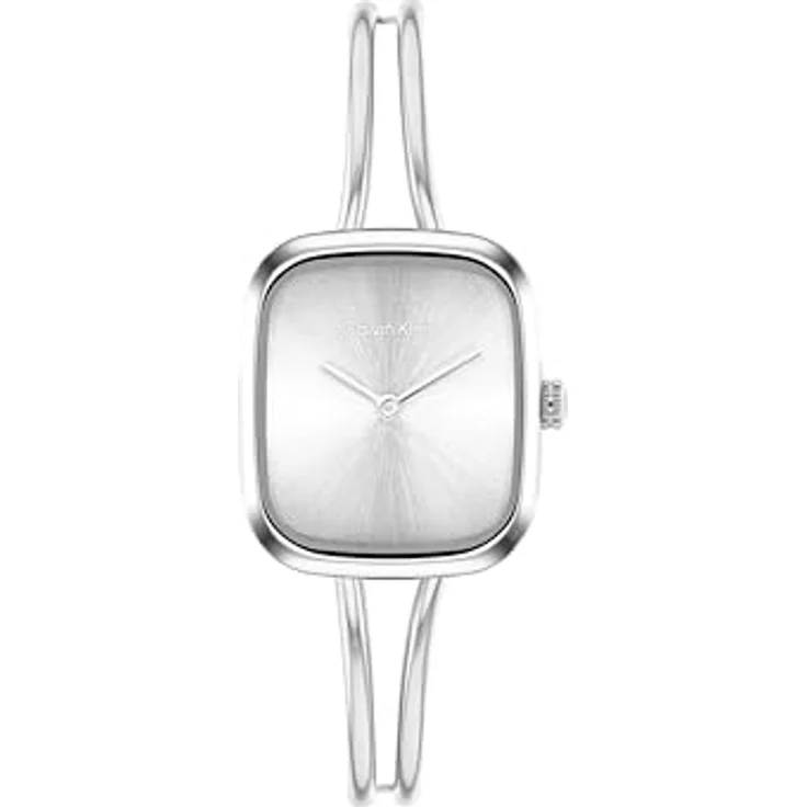 Calvin Klein CK Adore, Zwei-Zeiger-Quarzwerk-Uhr für Damen mit silbernem Edelstahlarmband, 24 mm Gehäuse, 3 BAR wasserdicht – Bild 1