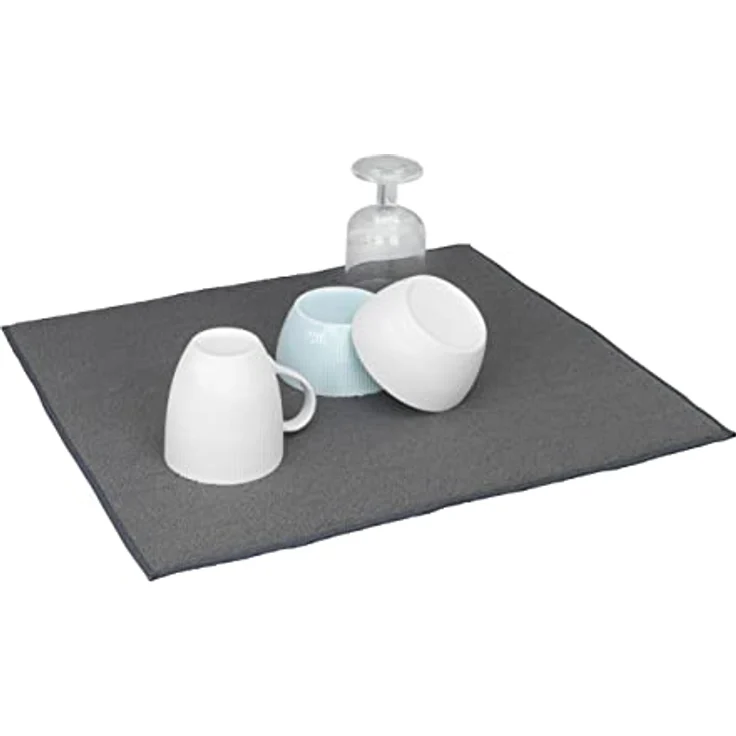 Wenko Mikrofaser Abtropfmatte Miko 47x40cm grau – Bild 2
