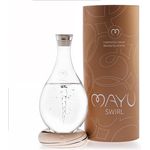 MAYU Water Swirl Earth, Handgefertigte Wasserkaraffe mit natürlicher Wirbelbewegung, Farbe: Beige Braun