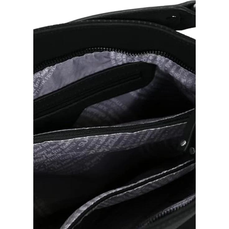 SURI FREY SFY Romy Beutel, Umhängetasche in Lasercut-Optik, Schwarz, mit abnehmbarem Umhängeriemen und Reißverschlussfächern – Bild 7