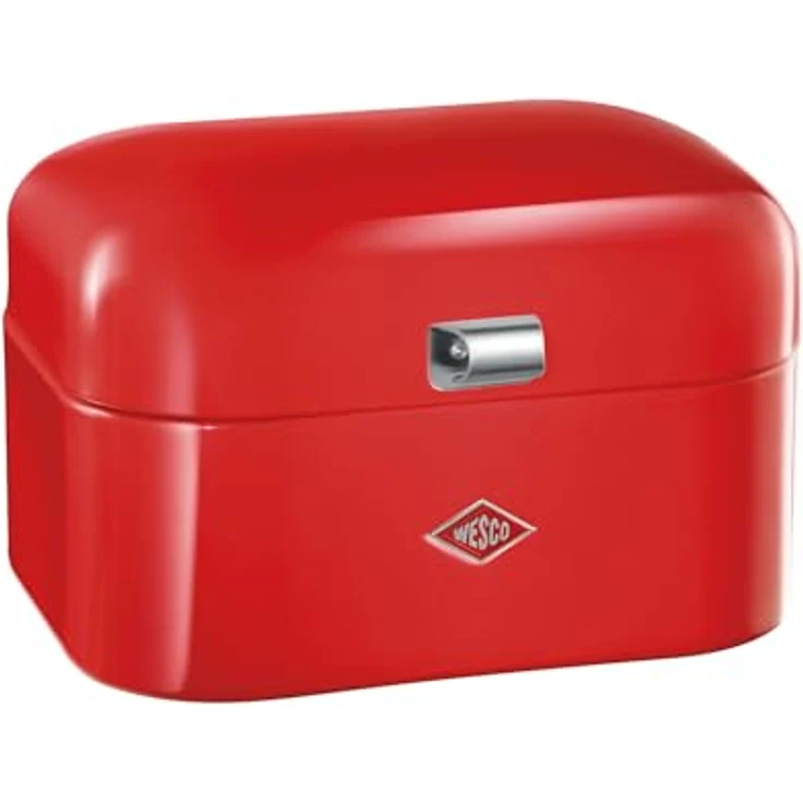 WESCO Brotkasten Single Grandy, kompakter Stahlblech-Brotdose mit Lüftungslöchern und Metallscharnieren, 175 x 268 x 220 mm – Bild 1