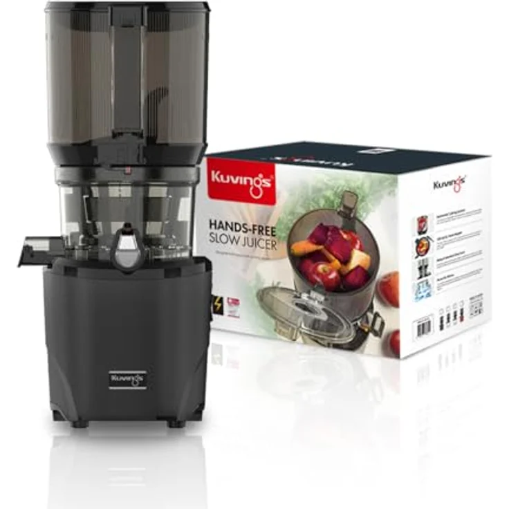 Kuvings AUTO10S Entsafter – Pflegeleichter Slow Juicer mit 3L Fassungsvermögen und 200W Motor ideal für Obst, Gemüse und Smoothies. (Matt Black) – Bild 1