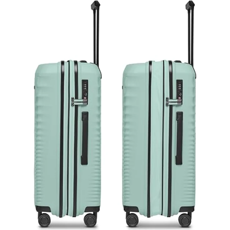 Farmhood Mittelgroßer Hartschalen Koffer | Trolley 44 x 26 x 67 cm mit Dehnfalte von 72 auf 80 Liter erweiterbar | Ultra-leicht nur 3,54 Kg – Bild 2