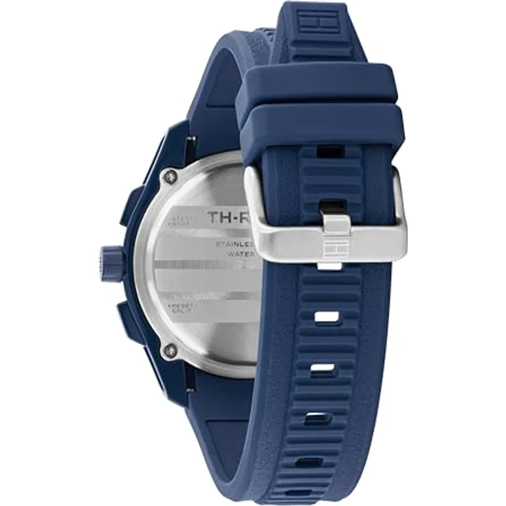 Tommy Hilfiger 1792232, Chronographen-Quarzuhr für Herren mit Kalender, Marinblaues Silikonarmband, 10 ATM wasserdicht – Bild 3