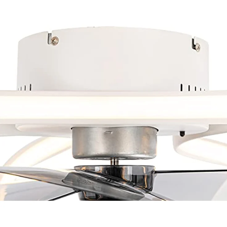 QAZQA Deckenventilator Mandy, weiß, 55 cm, inkl. dimmbarer LED-Beleuchtung und Fernbedienung – Bild 7