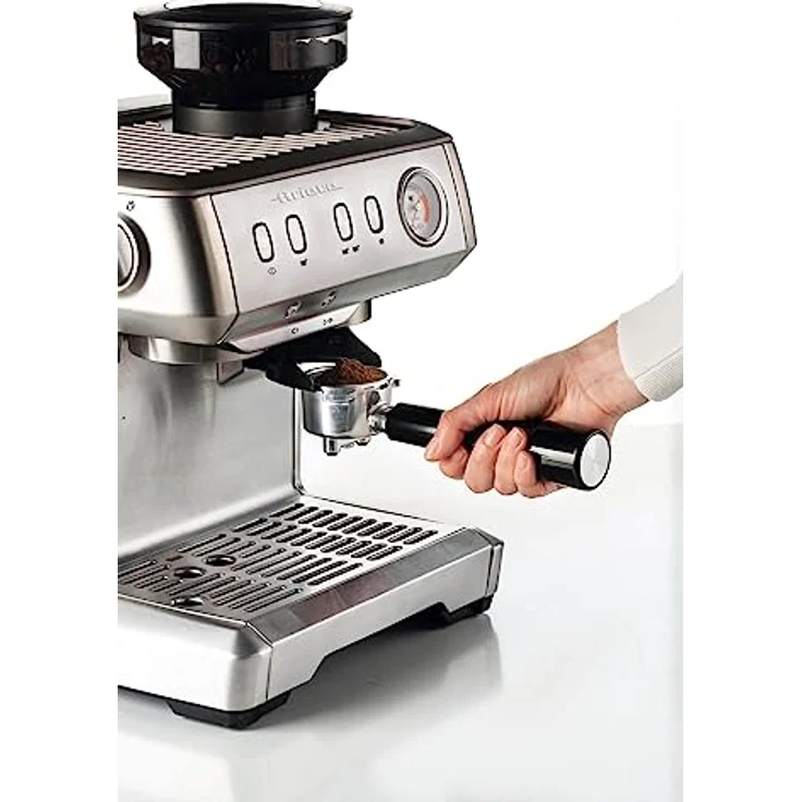 Ariete 1313 Espresso-Vollautomat mit Kaffeemühle für Körner, Staub und ESE, Milchkännchen, Milchkännchen, 1 und 2 Tassen, 1600 W, 2 Liter, 15, Edelstahl – Bild 4