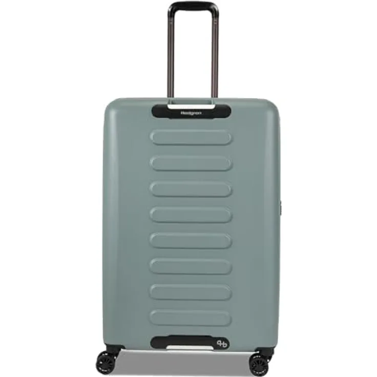Hedgren Grip Spinner 74 Expandable L Grey - Green, großer Trolley mit leisen Rollen