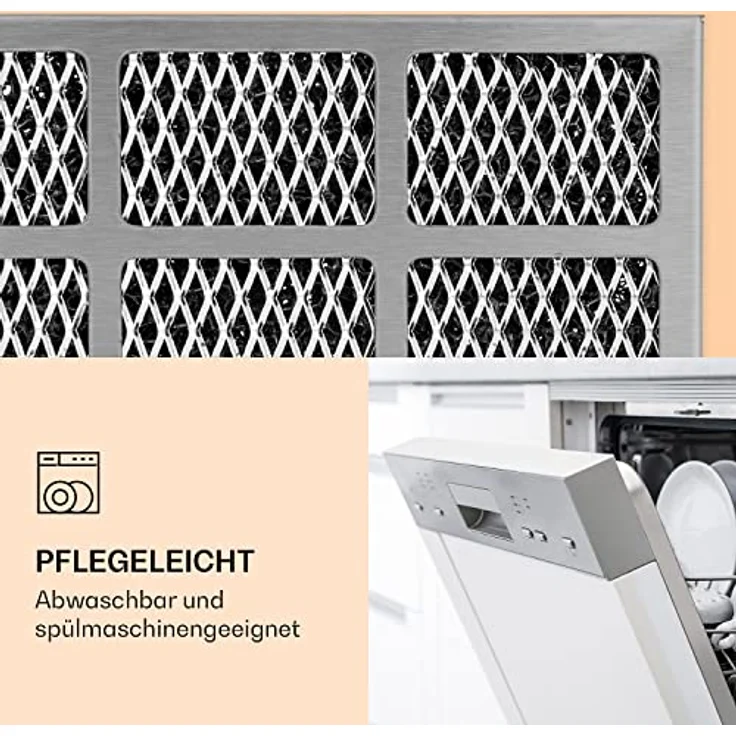 Klarstein Dunstabzugshaube Filter, Metall-Filter für Dunstabzugshaube, Aluminium-Fettfilter, Spülmaschinengeeignet – Bild 4