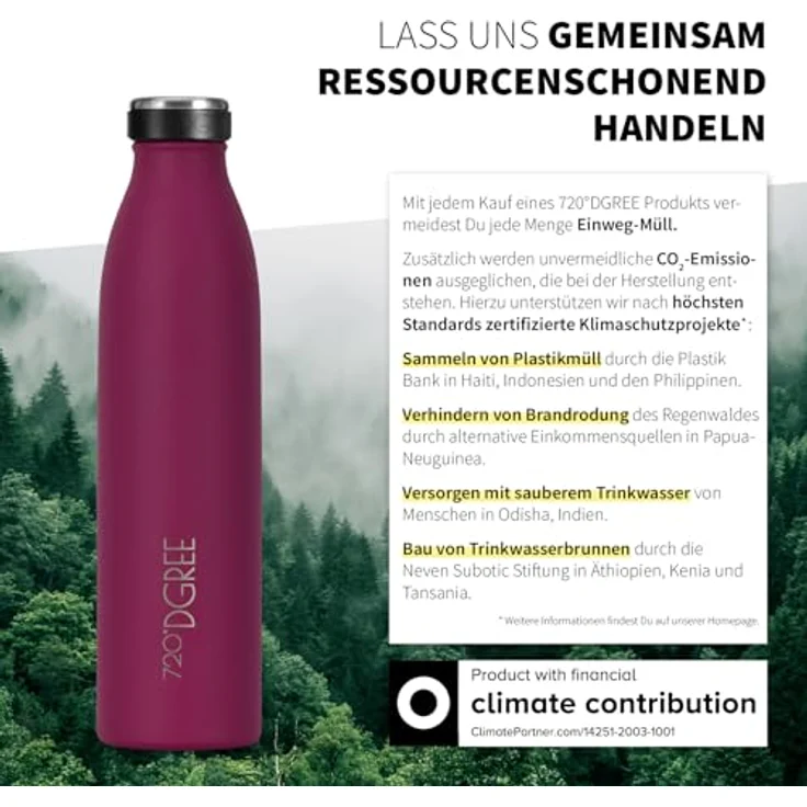 720°DGREE milkyBottle Edelstahl Trinkflasche, 500ml, BPA-frei, auslaufsicher, für kohlensäurehaltige Getränke, ideal für Kinder, Sport und Schule – Bild 5