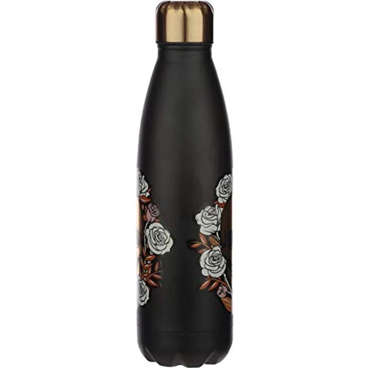 Thermoflasche aus Stahl 500 ml - Totenköpfe mit Rosen – Bild 3