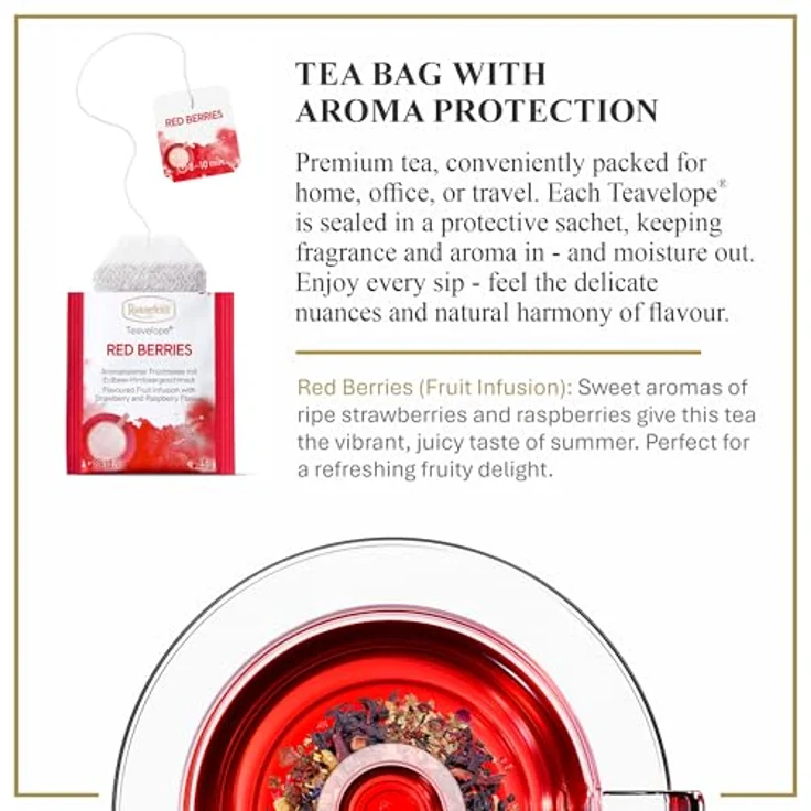 Teavelope Red Berries aromat. Früchtetee 25 Teebeutel 62,5g : 1er Packung – Bild 3