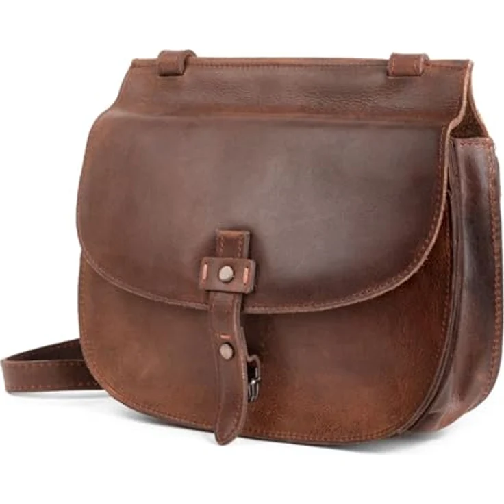 Harold's Aberdeen Slingbag S, Handtasche aus hochwertigem Rindleder, braun, 27 x 7 x 23 cm – Bild 2