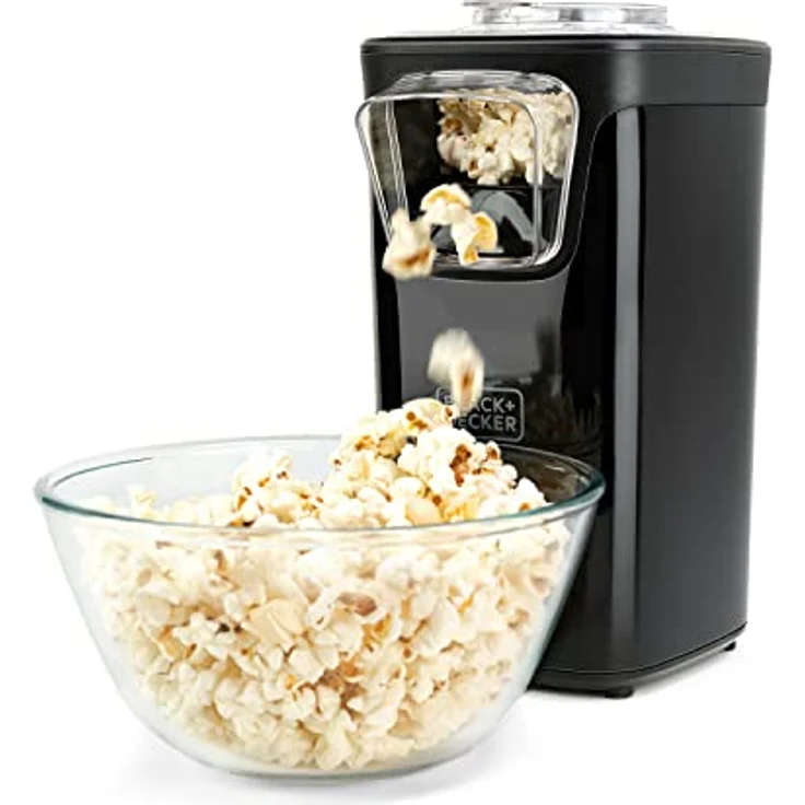 Black+Decker BXPC1100E Popcornmaker, 1100 Watt, ölfreier Popcorn-Maker, kompaktes Format, schnell fertig in 3 min, schwarz – Bild 4