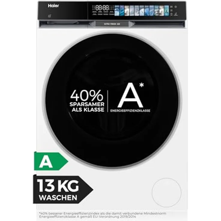 HAIER HW130-B14687U1 G9 Waschmaschine, 13 kg, 1330 U/Min., A, Wi-Fi, UltraFresh-Technologie, Flexy Time, antibakterielle Reinigung