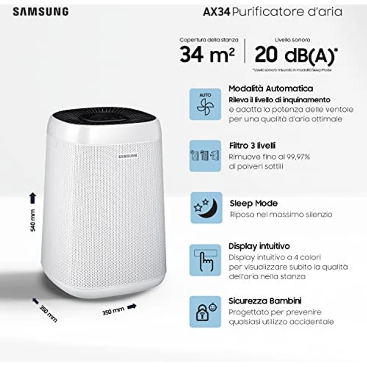 Samsung AX34R3020WW/SK/ME/EU Luftreiniger – Bild 2