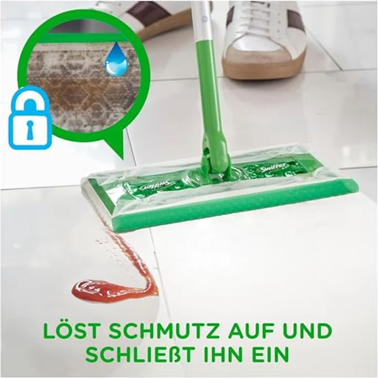 Swiffer Bodenwischer Feuchte Bodentücher Nachfüllpack mit frischem Zitrusduft 48 St., für eine schnelle und einfache Reinigung – Bild 5