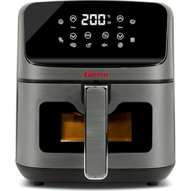Girmi FG27 "Ecofrit Lite" Heißluftfritteuse, 4,2 Liter, 1400 W, Digitalanzeige, 8 Programme, BPA-PFOA Safe, Rezeptbuch – Bild 2
