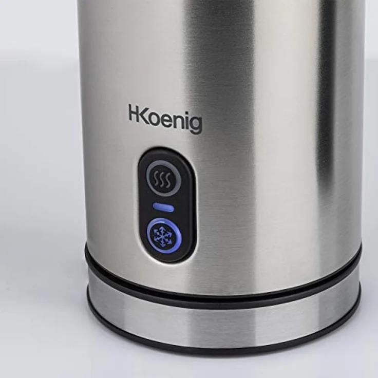 H.Koenig Elektrischer Milchaufschäumer MLK8 - Edelstahl - 0,24L -cremiger Kalt- oder Heißschaum - Antihaftbeschichtung - automatische Abschaltung - ideal für Kaffee, heiße Schokolade, Cappuccino, Milc – Bild 5
