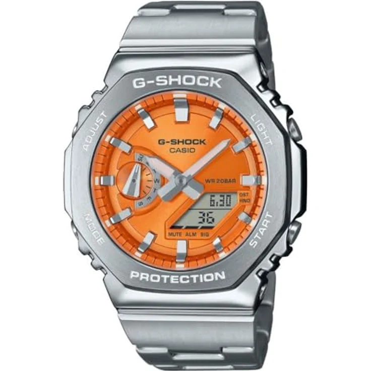 Casio G-Shock GM-2110D-4AER Classic Herrenuhr mit 24 Stunden Anzeige, Stoßfestigkeit und Stoppuhr, rot – Bild 2