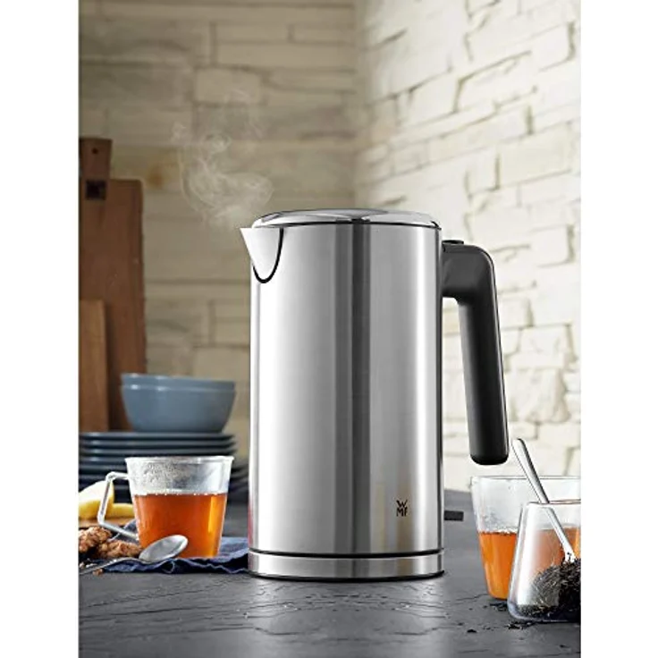 WMF Lono Wasserkocher doppelwandig (2400 Watt, 1,3 l, Safety Touch, innenliegende Wasserstandanzeige, Kalk-Wasserfilter) cromargan matt-silber – Bild 2