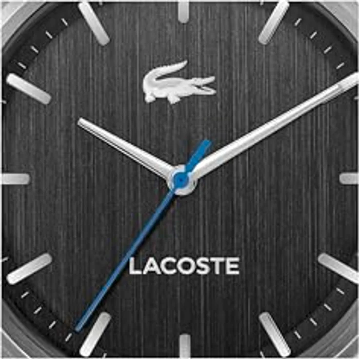 Lacoste Quarzuhr LISBON 2011372, Herrenuhr mit schwarzem Lederarmband – Bild 2