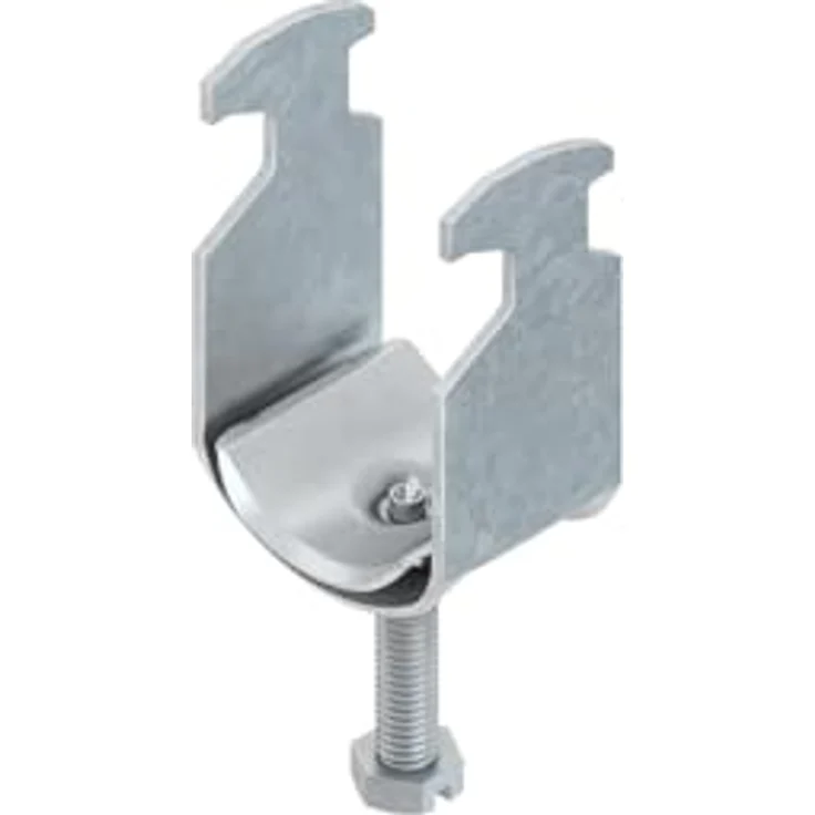 NIEDAX NIED Hammerfuss-Bügelschelle B54, Stahldruckwanne für 1 Kabel, Spannbereich 50-54mm, feuerverzinkt, halogenfrei – Bild 1