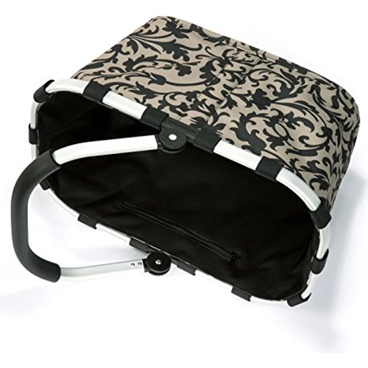 reisenthel carrybag Baroque Taupe - Stabiler Einkaufskorb mit viel Stauraum und praktischer Innentasche – Elegantes und wasserabweisendes Design – Bild 3