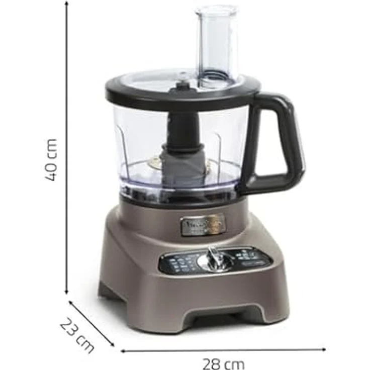 MOULINEX Robot de Cozinha FP825E10, Küchenmaschine mit Tastenfunktion und variabler Geschwindigkeit, Zitruspresse - Moulinex – Bild 3