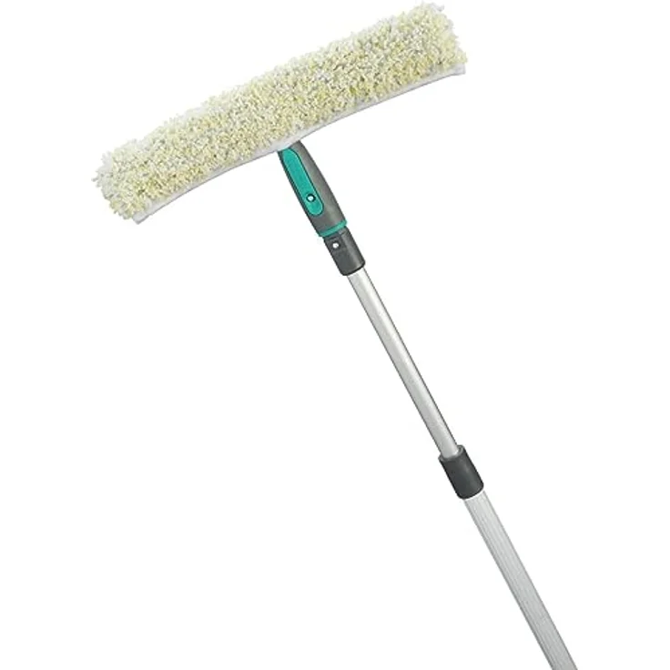 Leifheit Professional Einwascher 45 cm mit spezieller Reinigungsfaser, Fensterreiniger mit verstärktem Kunststoffgriff, Fensterwischer mit Klettband – Bild 4