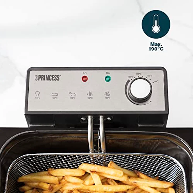 Princess 01.185000.01.001 Fritteuse, Grau – Bild 5