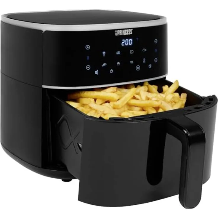 Princess 01.182244.01.001 Airfryer 1500 W Antihaftbeschichtung, Heißluftfunktion, Timerfunktion, Einstellbare Temperatur, Mit