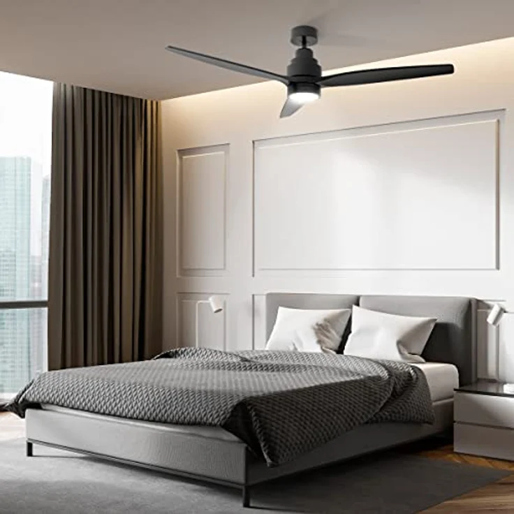 Cecotec Deckenventilator mit Licht EnergySilence Aero 5350 Black Design. 30 W, Durchmesser 132 cm mit 3 Flügeln, DC-Motor, LED-Licht, Fernbedienung, Timer und Winter-Sommer-Modus – Bild 2