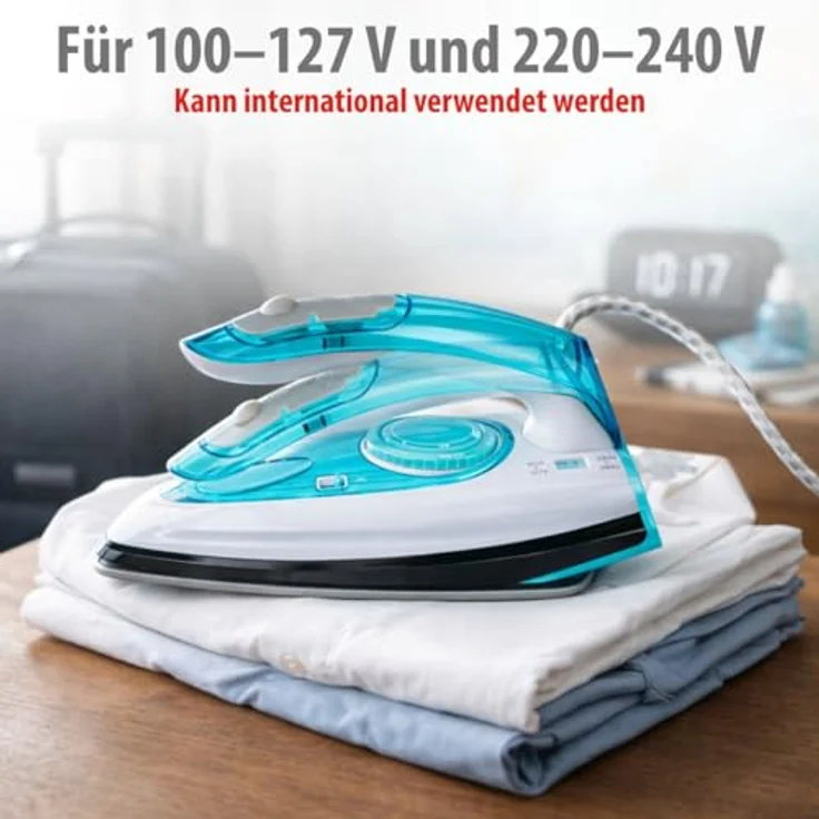 Alpina Reisebügeleisen SL-9990B2, Dampfbügeleisen mit Dual-Voltage für mobilen Einsatz – Bild 3